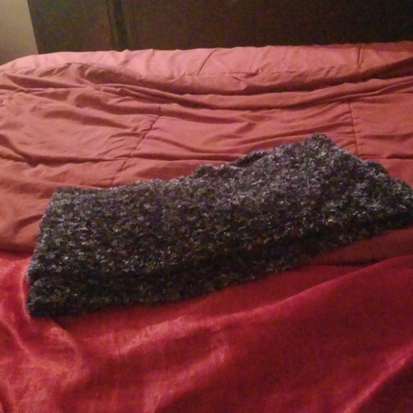 WOMEN'S 1 SIZE NAVY BLUE FLEECE REAL WARM SCARF!!! - Picture 4 of 8